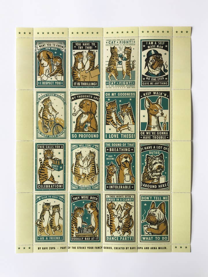 Complicated Friendships - Lick & Stick Stamps for wholesale by The Portland Stamp Company