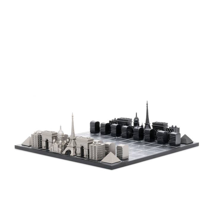 Skyline Chess - Wholesale Board Game - Stainless Steel Paris Edition - Skyline Chess Set