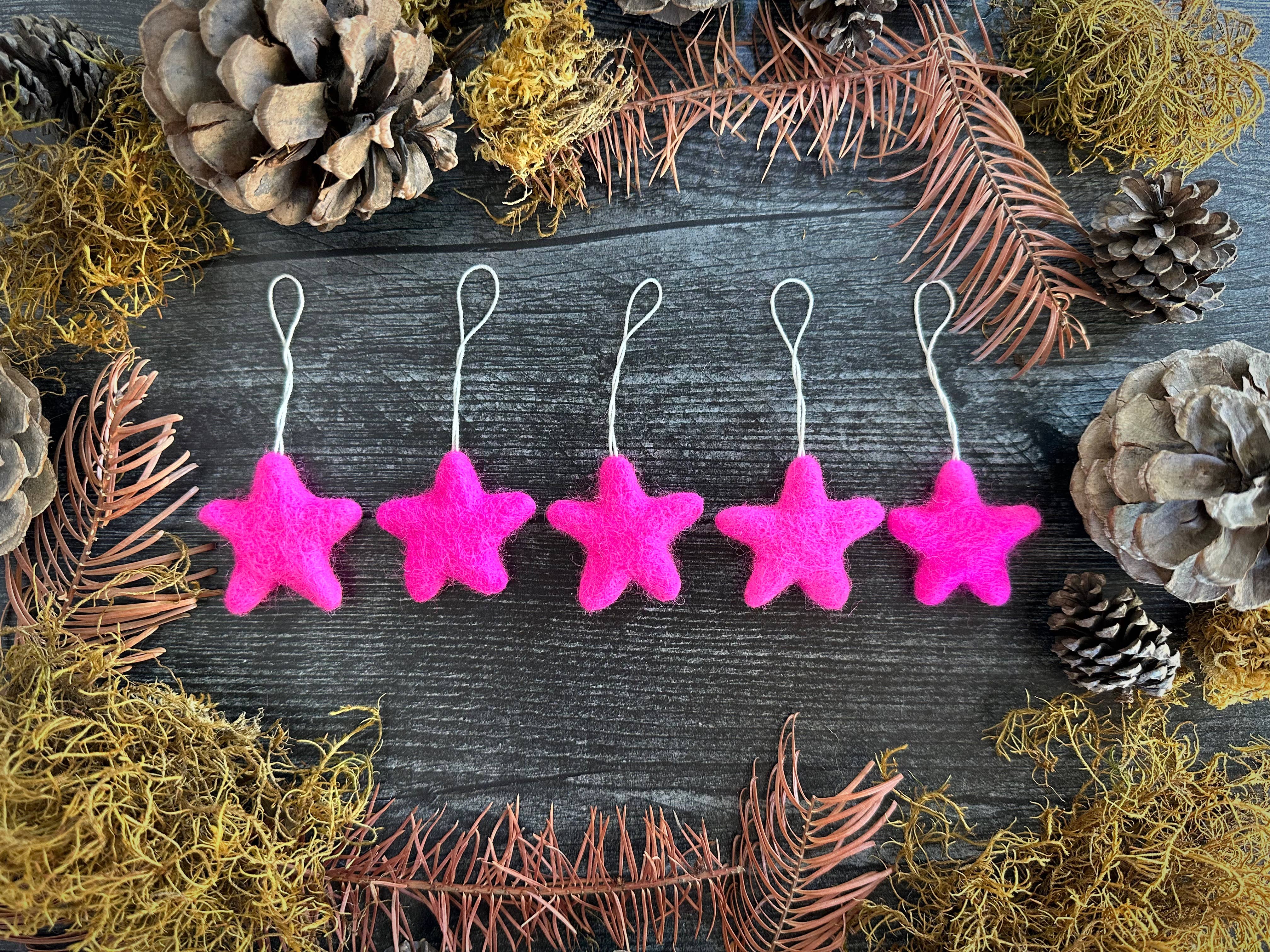 House of Moss - Wholesale Ornament - Star Ornament | Mini Wool Ornament | 10 Colors3