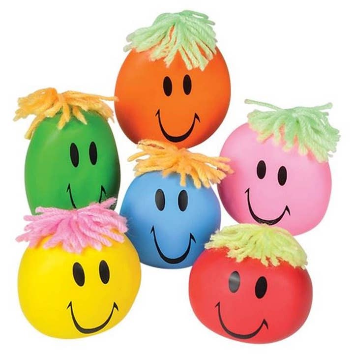 JSBlueRidge Toys - Wholesale Squishy Toy - Kids & Baby - Smiley Face Squeeze Fidget Ball Toy In Bulk