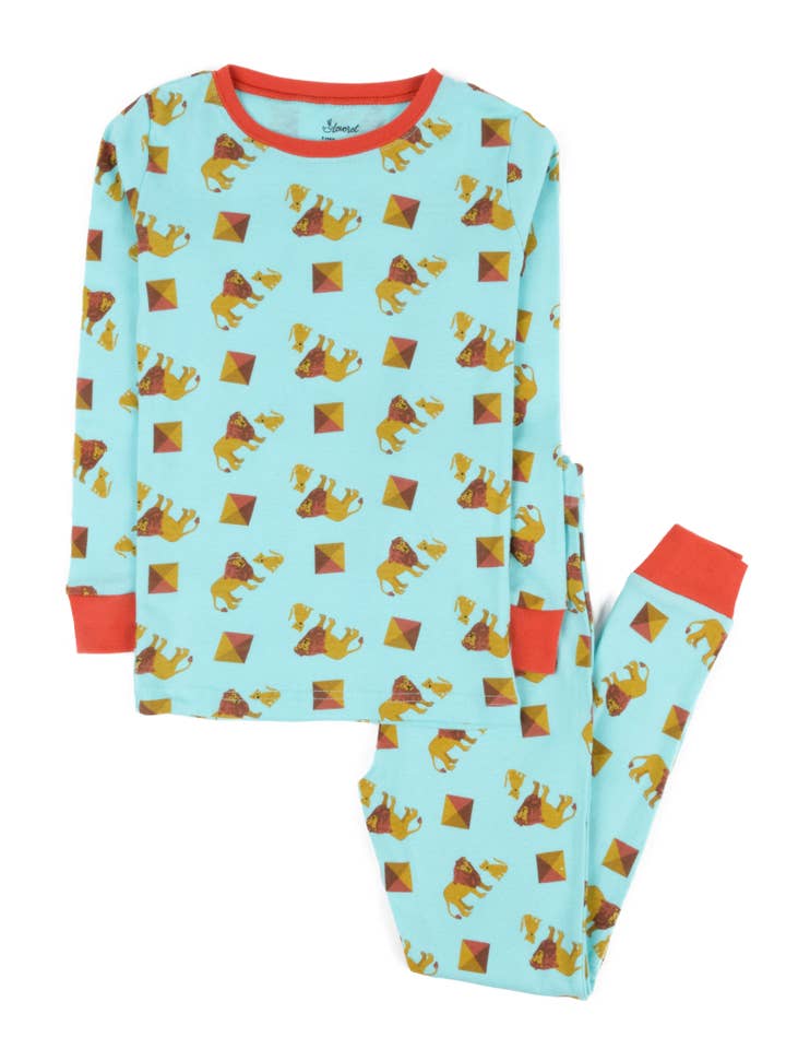 Leveret Pajamas - Vente Haut et bas de pyjama – enfant - Pyjama deux pièces en coton imprimé animaux7