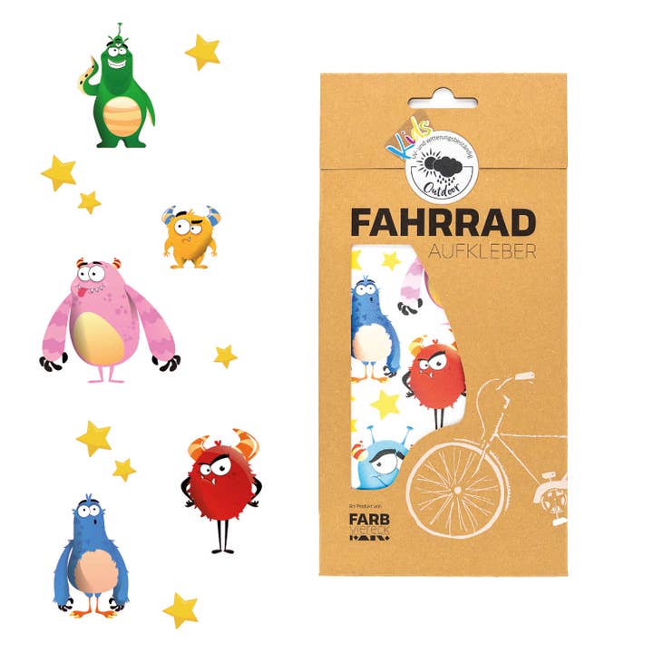 monster klistermärken för barn cykel för wholesale av Farbviereck
