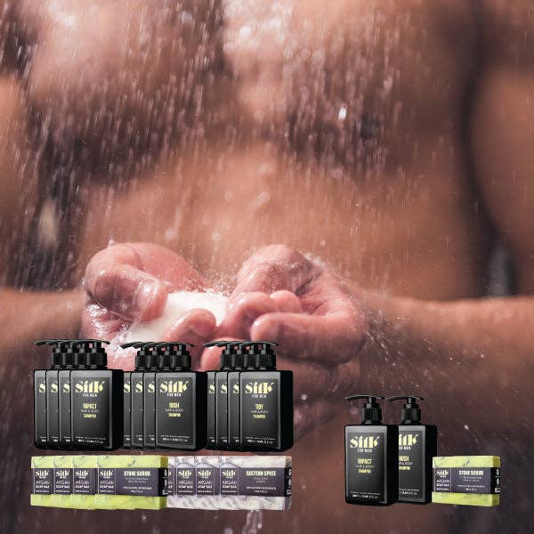 Men's Argan Hair & Body with Soap Starter Pack for wholesale by Silk oil of Morocco