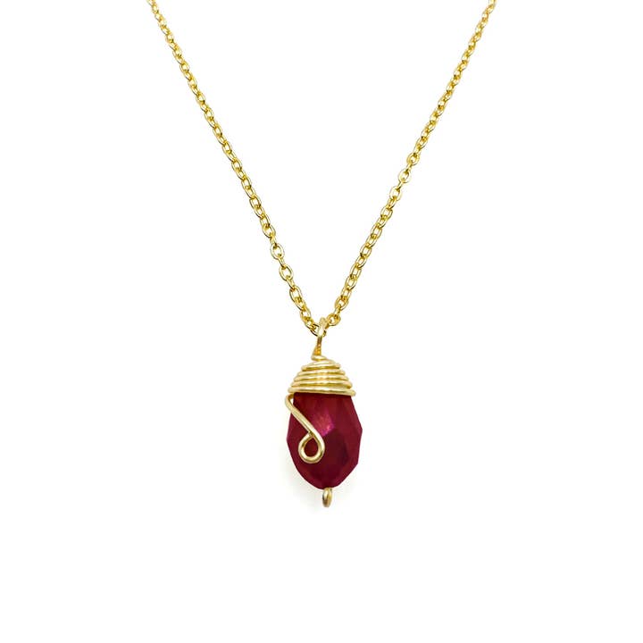 Alegria Accessories Inc. - Wholesale Pendant/Charm Necklace - Gold Birthstone necklace