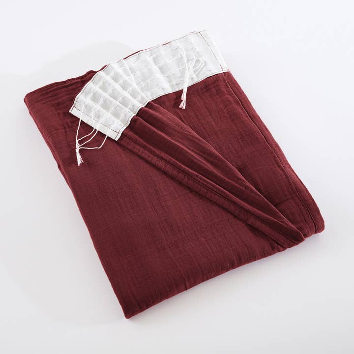 RIDEAU GF 140 x 240 cm GAIA Lie de vin pour la vente par L'effet Papillon