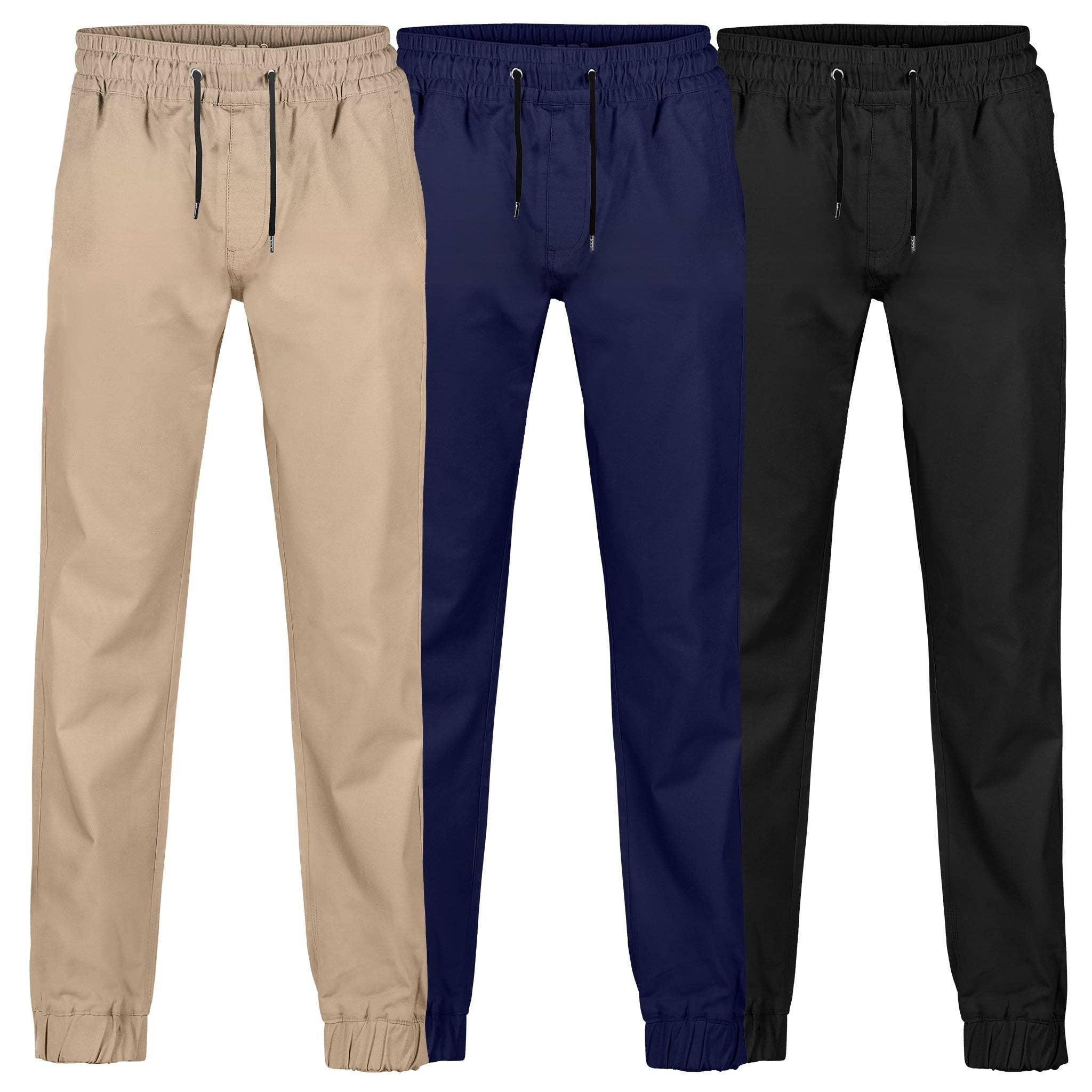 BAD WORKWEAR - Wholesale Pants - Men's - BAD 247™ SLIM FIT CUFFED ELASTIC WAIST CHINO WORK PANTS0