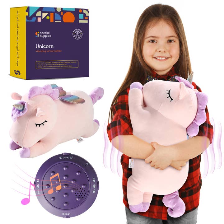 Sensory Vibrating Pillow-Unicorn for wholesale by Special Supplies
