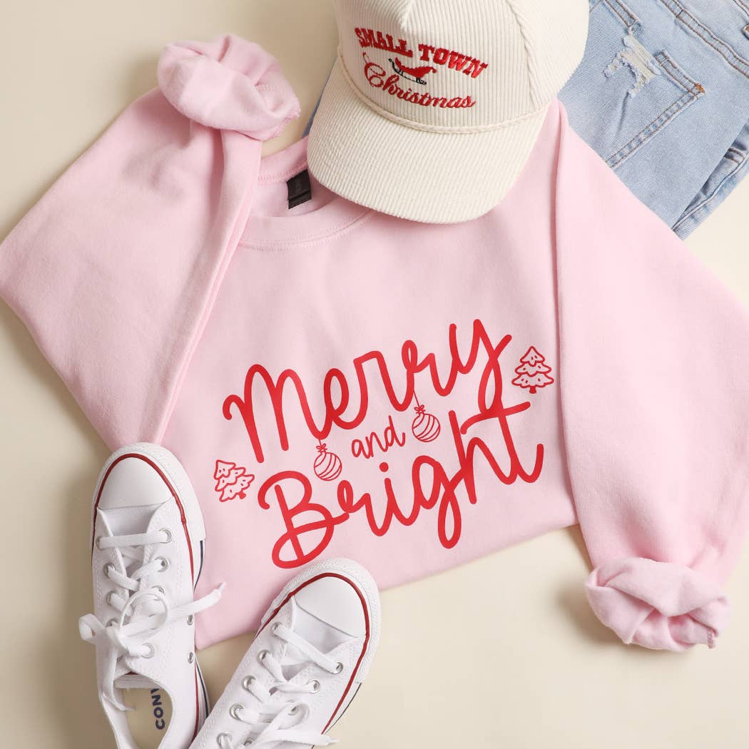 Fashion City - Wholesale Graphic Sweatshirt - Unisex - MERRY AND BRIGHT Heavyweight Fleece Sweatshirt2