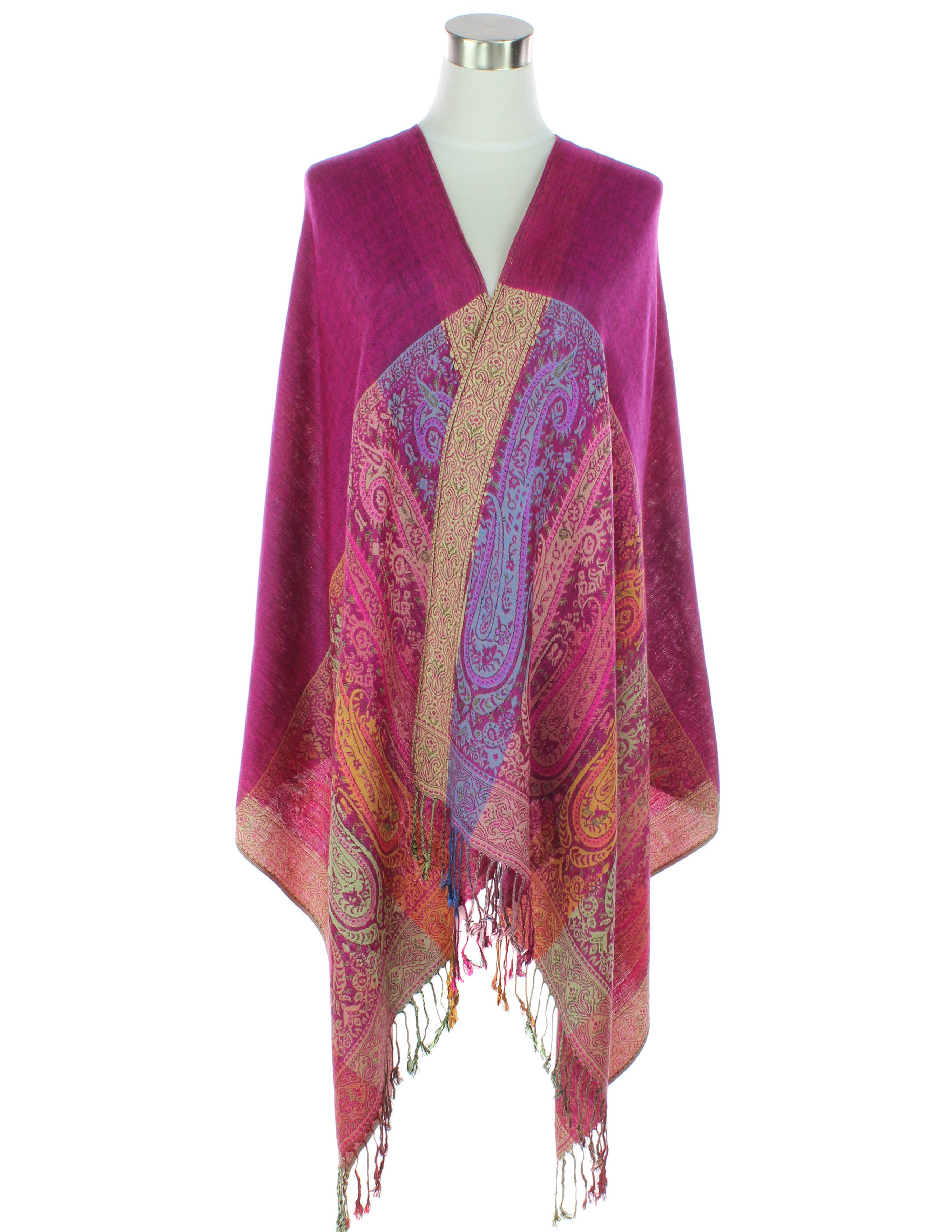 Original USA - Wholesale Scarf - Women's - Two Sides Long Paisley Pashmina16