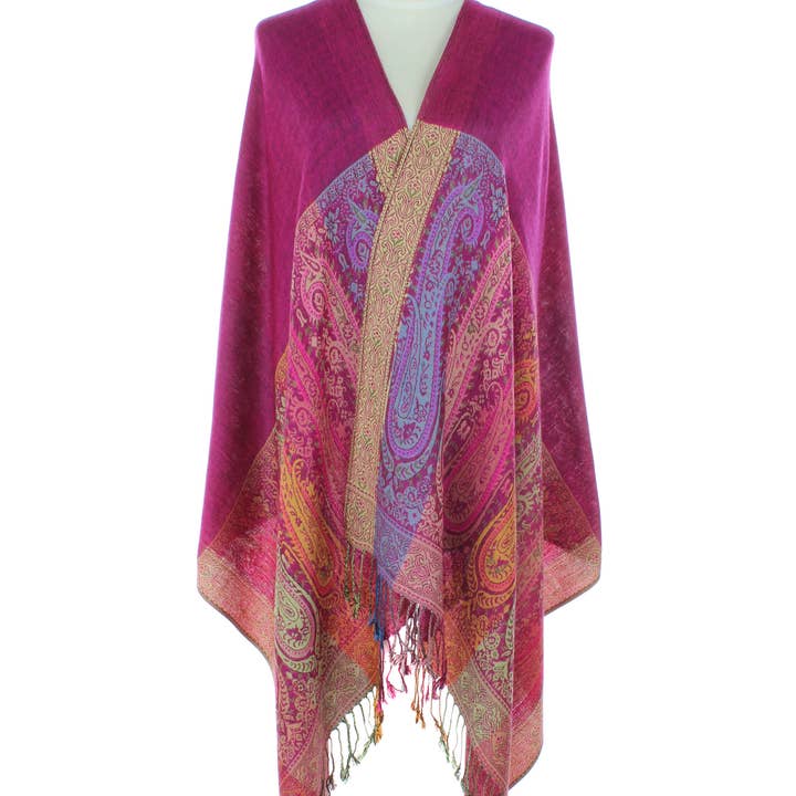 Original USA - Wholesale Scarf - Women's - Two Sides Long Paisley Pashmina18