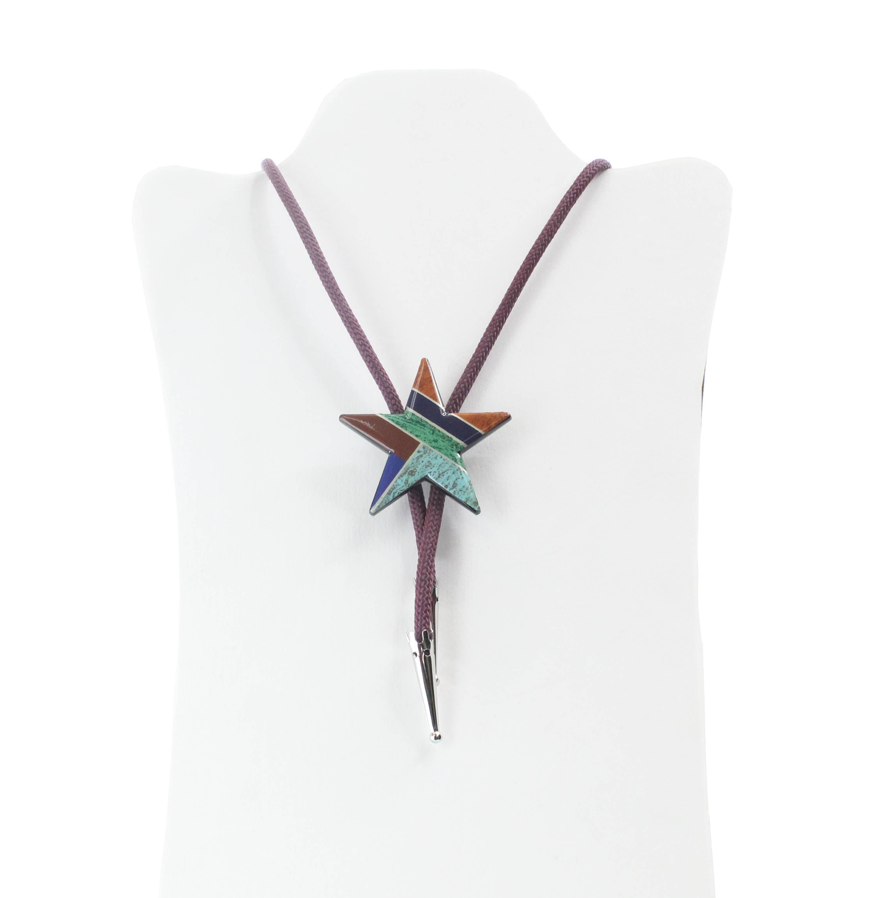 HHH Designs - Wholesale Pendant/Charm Necklace - Western Bolo, star , made in USA