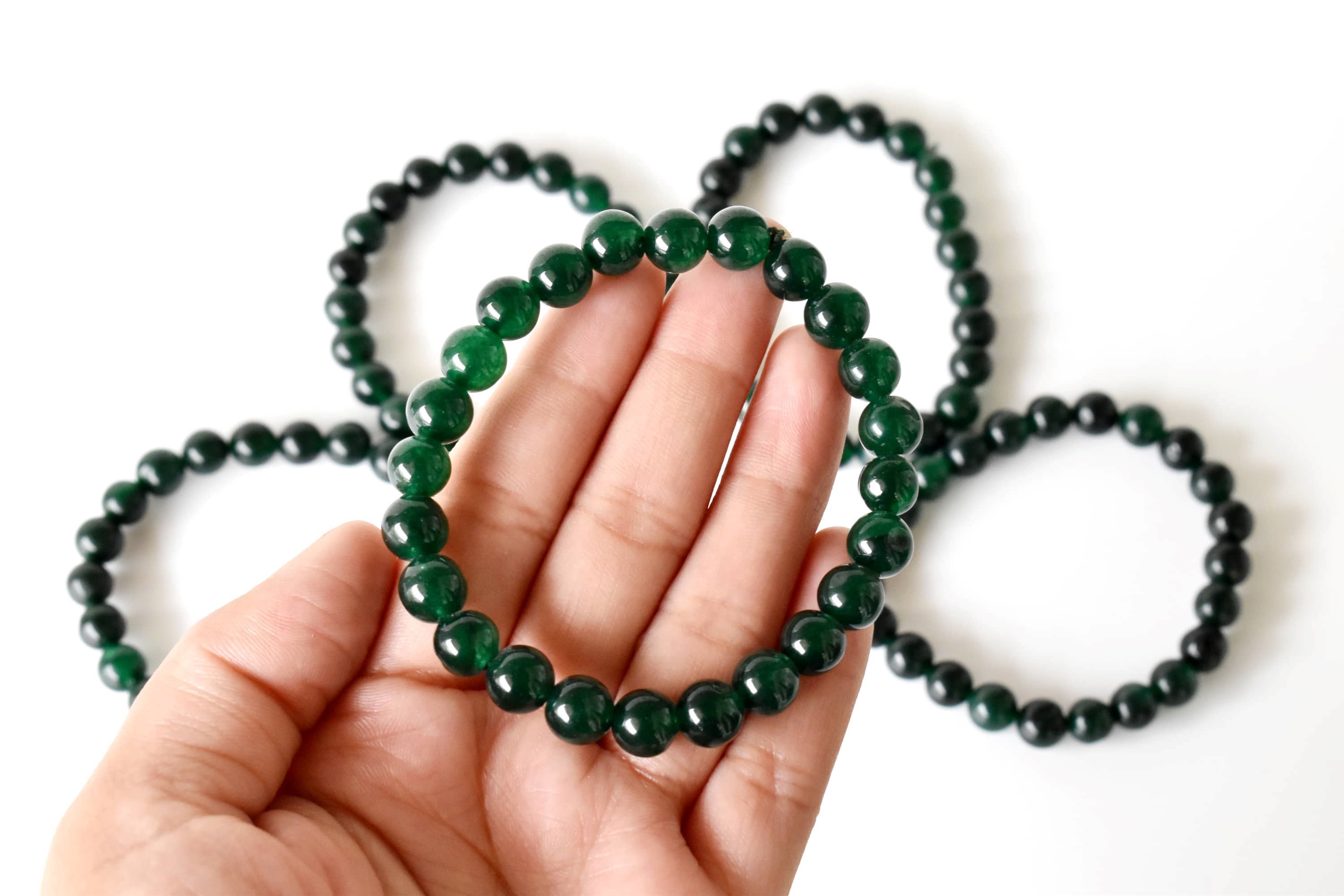 Soothing Crystals - Venta al por mayor Pulsera de cuentas - Pulsera de Cristal | Jade Verde | Pulsera de Piedra Curativa2