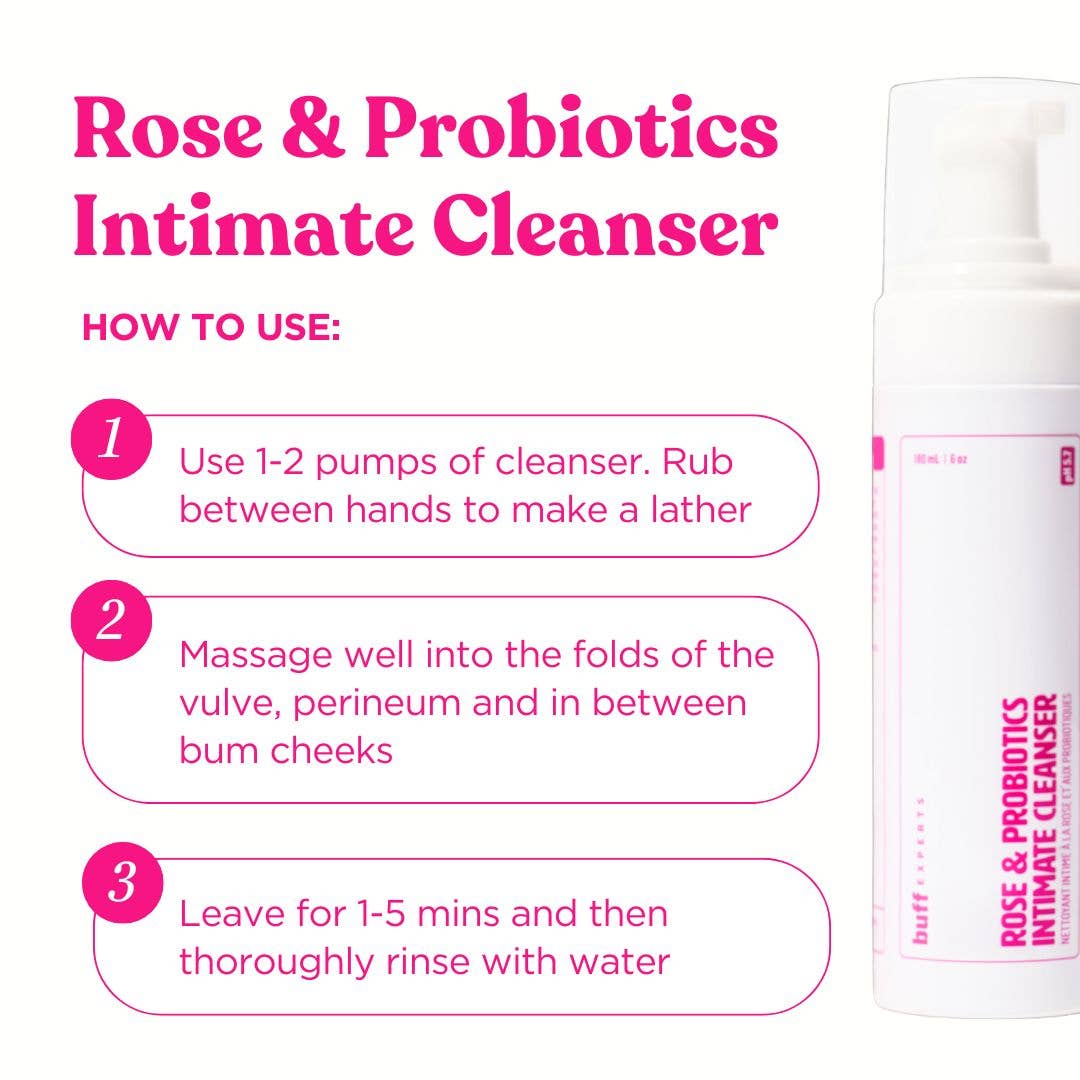 Buff Experts - 🇨🇦 - Wholesale Intimate Cleanser/Wipe - Rose & Probiotics Intimate Cleanser -  Daily Feminine Wash4