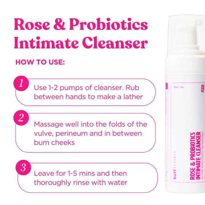 Buff Experts - 🇨🇦 - Wholesale Intimate Cleanser/Wipe - Rose & Probiotics Intimate Cleanser - Daily Feminine Wash4