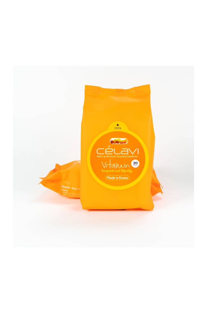 PINEAPPLE Beauty - Wholesale Face & Body Wipes - Celavi MT007 Vitamin Makeup Cleansing Towelette - 6pc3
