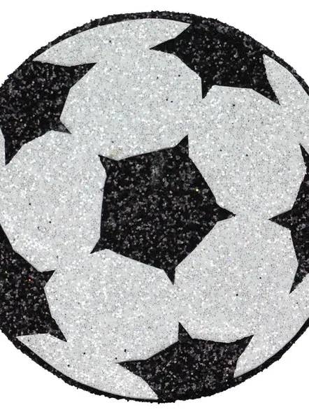 3"Dia Glitter/Eva Soccer Ball-Black/White-MD0656 for wholesale by General Wholesale Inc