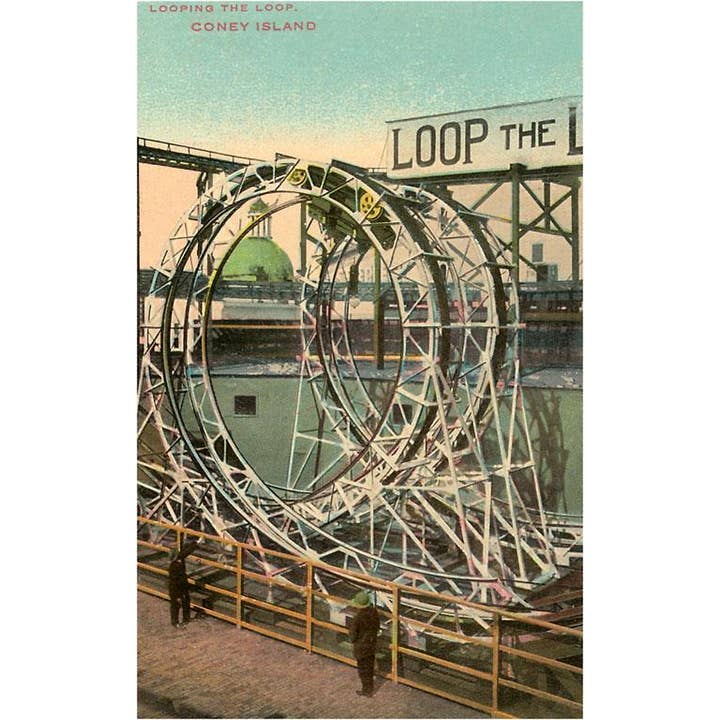 Found Image Press - Wholesale Sticker - Sticker NY-49 Looping the Loop, Coney Island, New York City