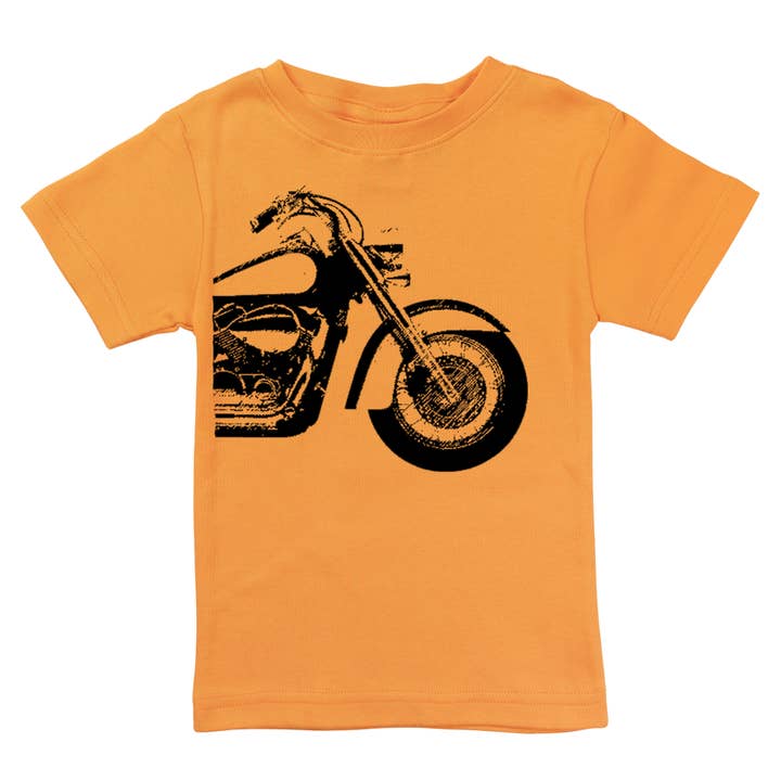 Spunky Stork – wholesale Screen-printed t-shirt – Kids – Motorcycle Organic Cotton Baby Boys Bodysuit Toddler Shirt3