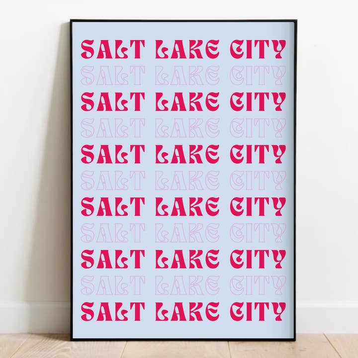 Salt Lake City Utah Print for wholesale by Olive Street Collective