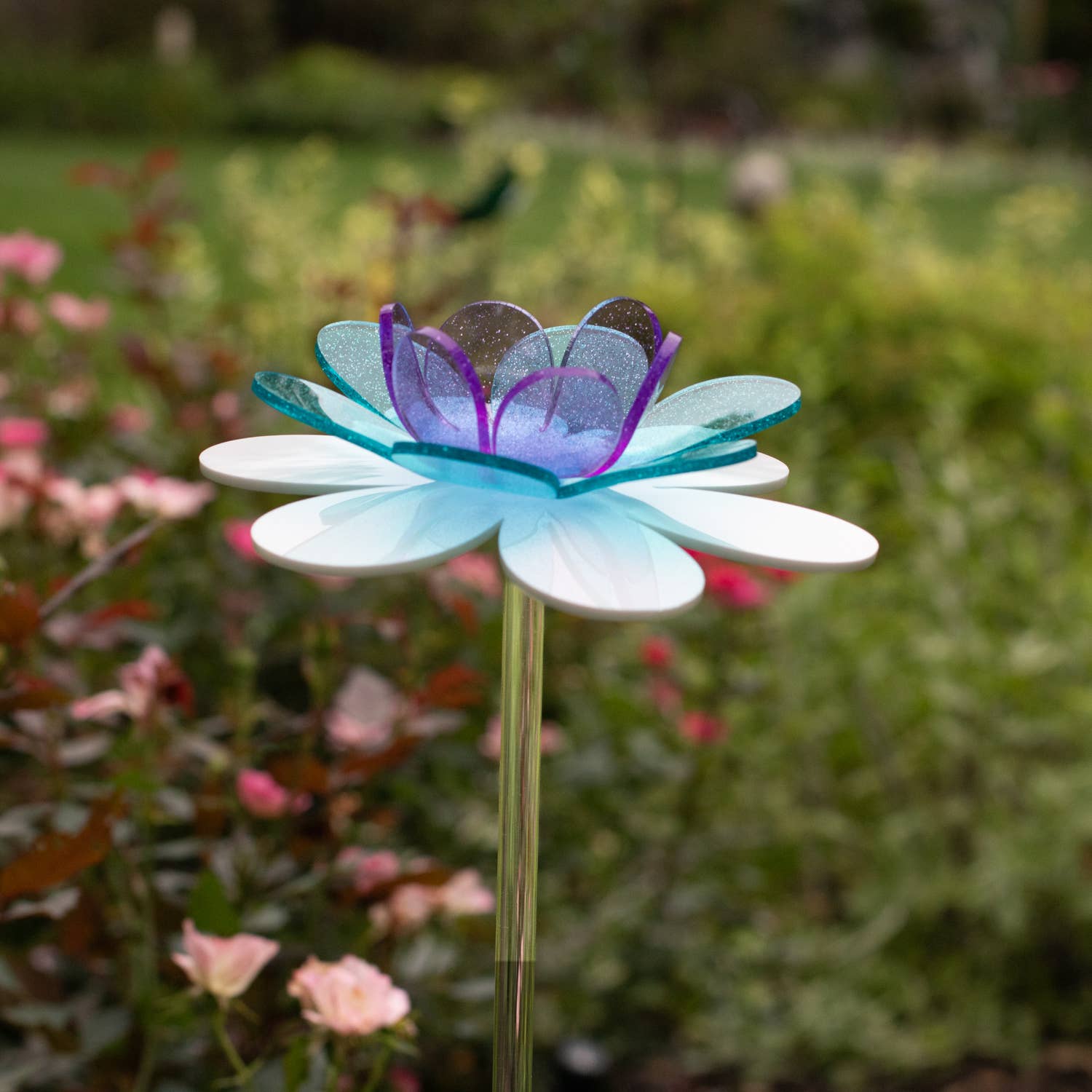 The Colored Petal – wholesale Garden/lawn stake – Glitter Fairy flower stake - Fairy lotus Mother's Day flower5