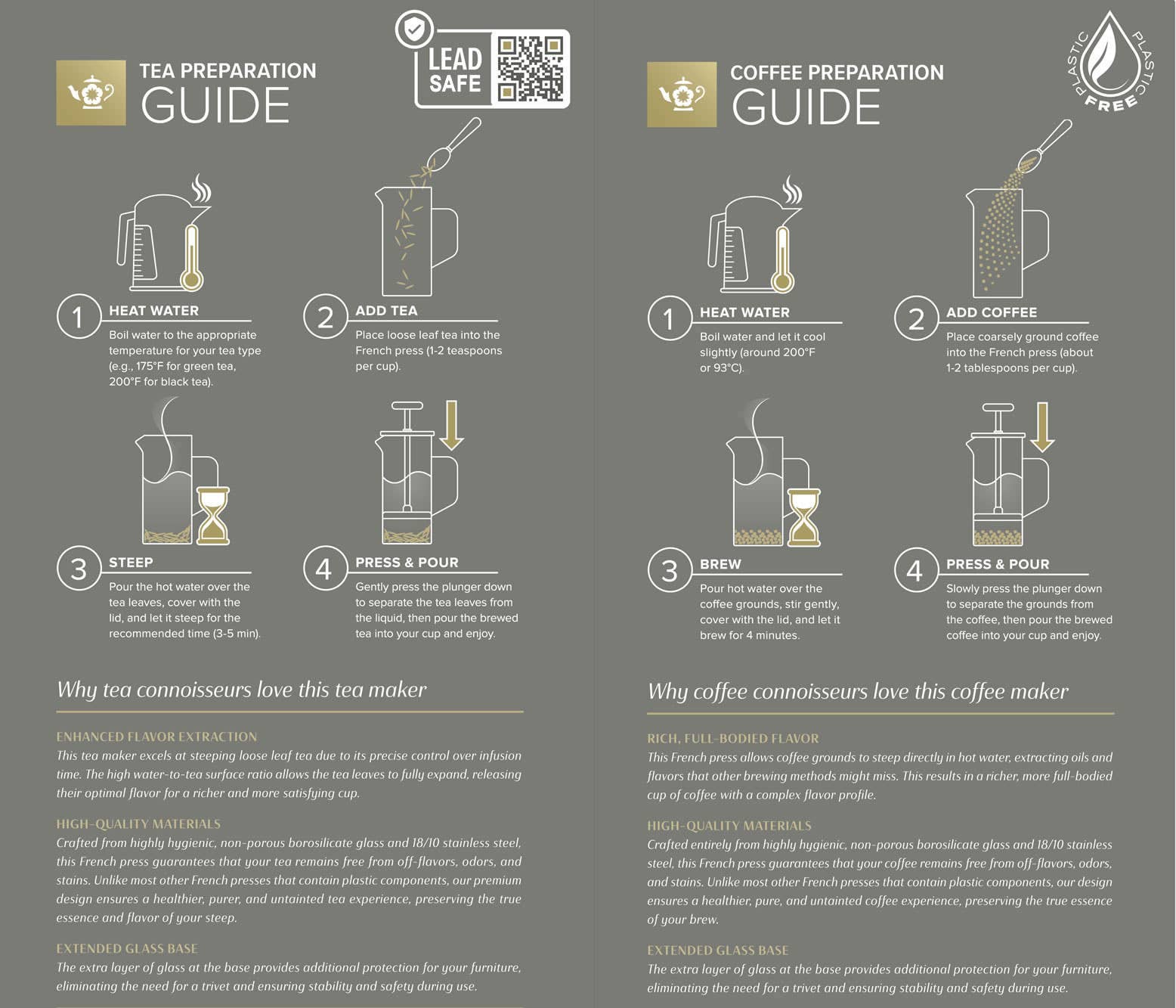 Teabloom - Wholesale French Press - Toulouse Plastic-Free Tea Press7