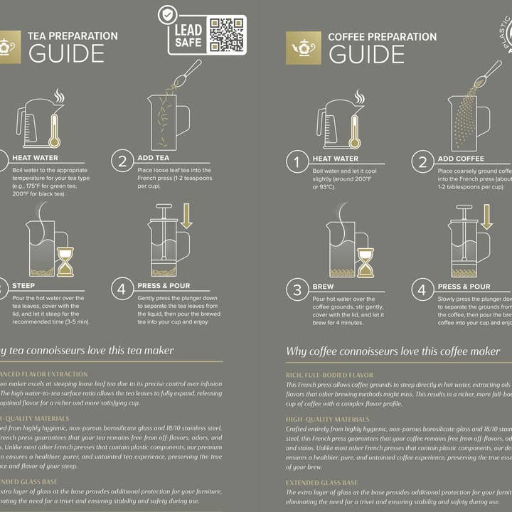 Teabloom - Wholesale French Press - Toulouse Plastic-Free Tea Press7