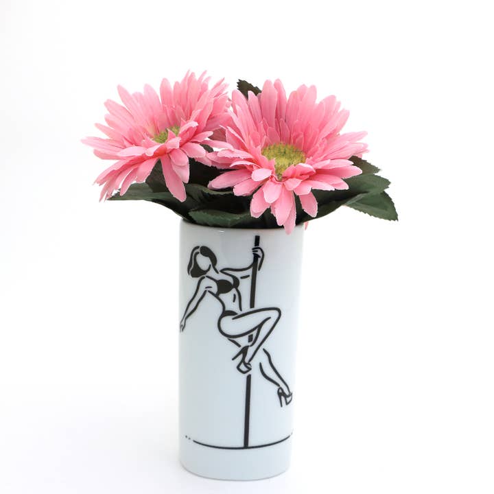 Stripper vase, Oval bud vase, 6 inches, funny gift for wholesale by Lenny Mud