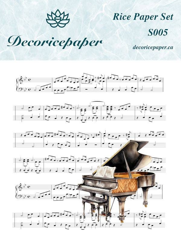 S005 - Musical Moments - Mini Rice Paper Set for wholesale by Decoricepaper