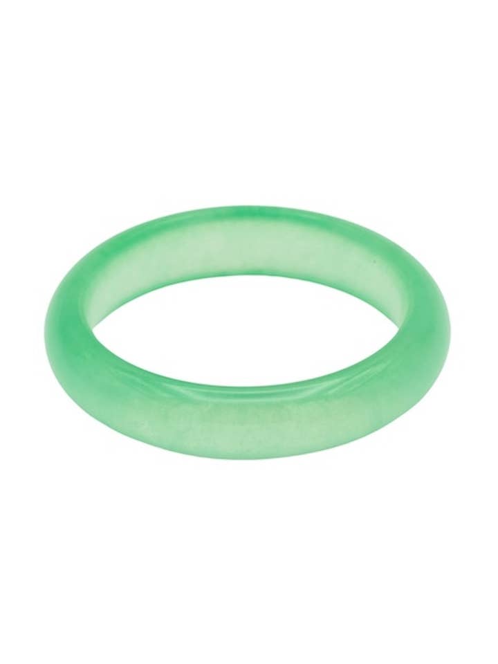 Silk Collection | Agave — Classic Cyan Jade Stone Bangle for wholesale by seree