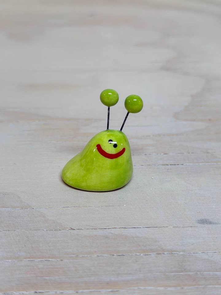 Slug Desk Pal - Mini Ceramic Trinket (Made to Order) for wholesale by Rolly Poly Studios
