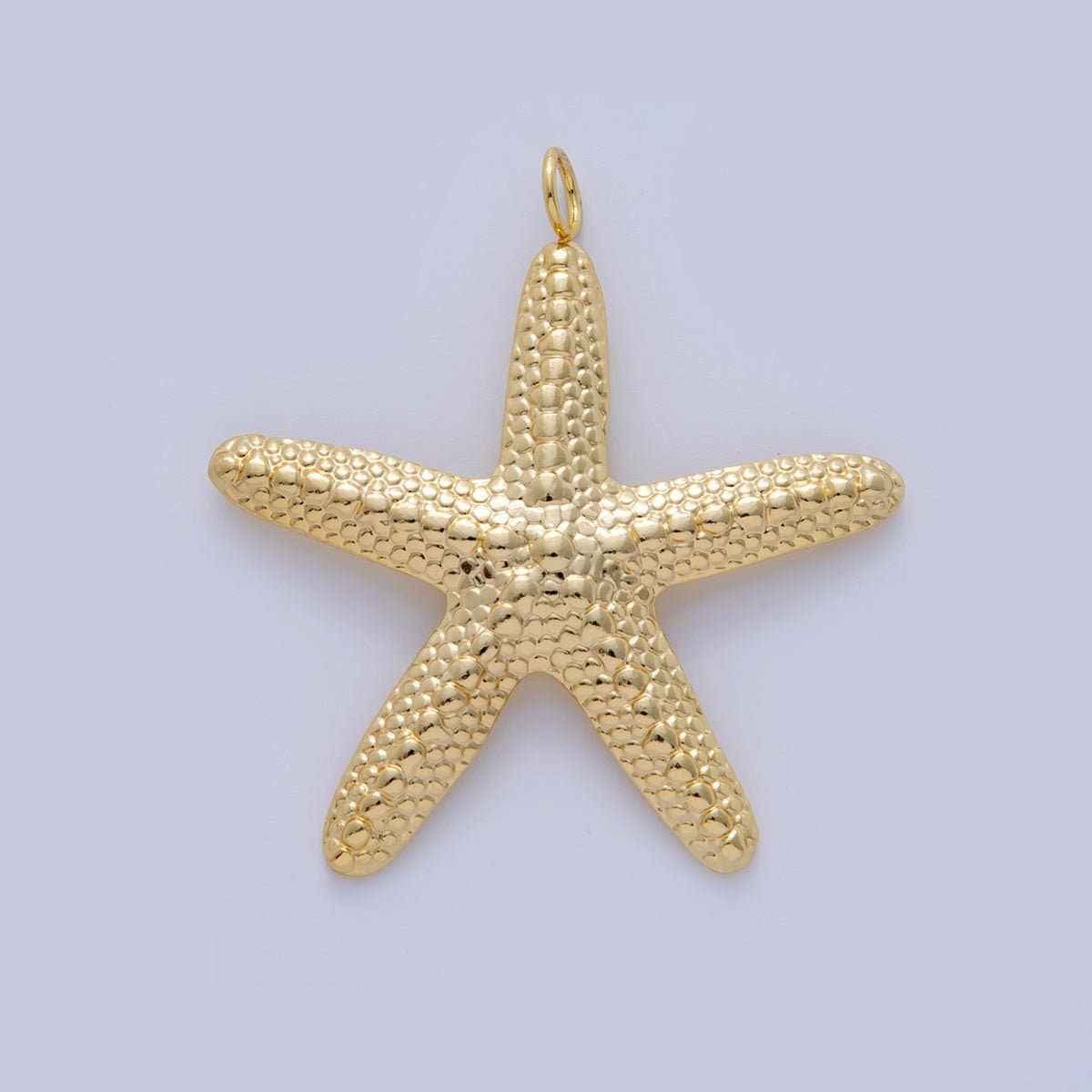 Aim Eternal - Vendita all'ingrosso Ciondolo/pendente - Ciondolo Minimalista a Stella Marina Testurizzata a Punti in Oro Riempito 18K 55mm | AF3170