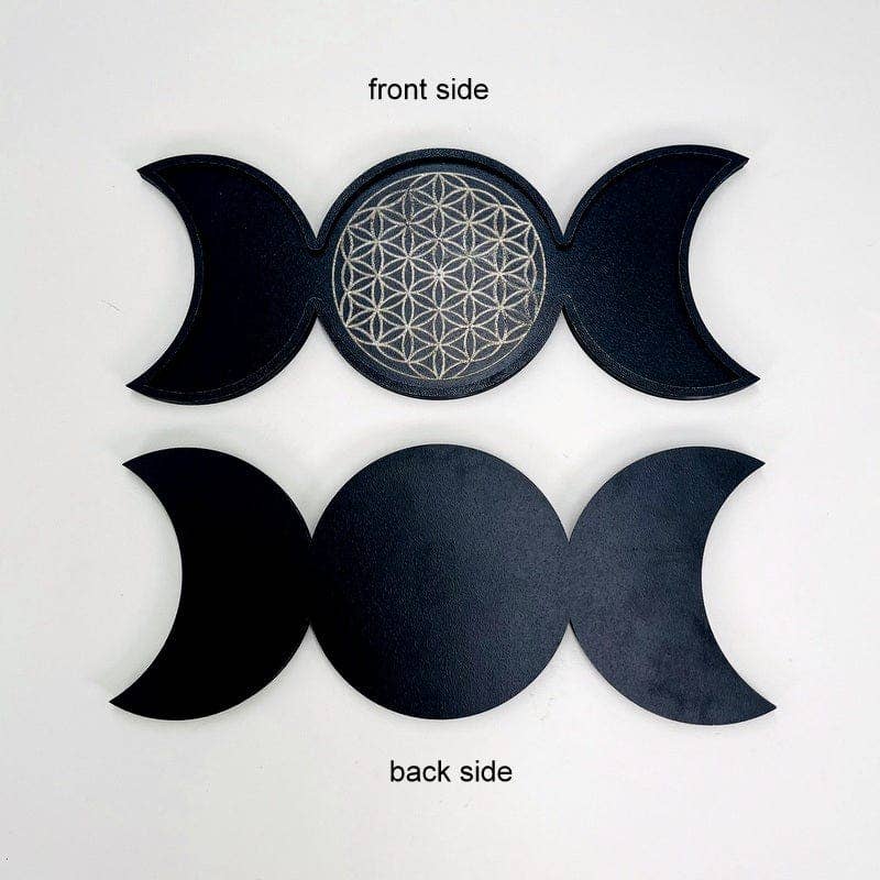 Rock Paradise - Wholesale Decorative Tray - Crystal Alter Display Moon Phase Tray with Flower of Life 3