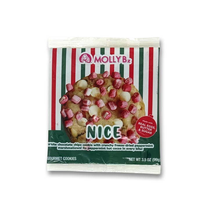 Nice Cookie – White Chocolate Chip & Peppermint Marshmallows for wholesale by Molly Bz
