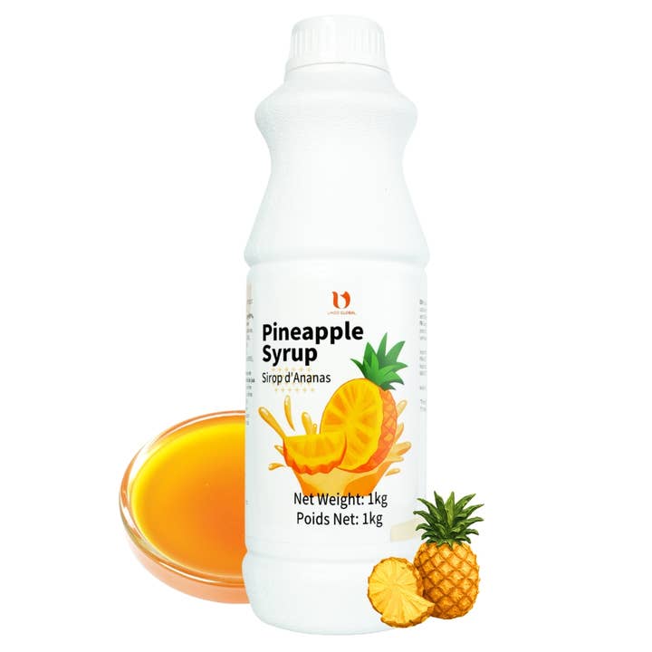 Koncentreret ananassirup 1 kg - forhold 1:8 (25 g/200 ml) for engroshandel hos UHOO FRANCE