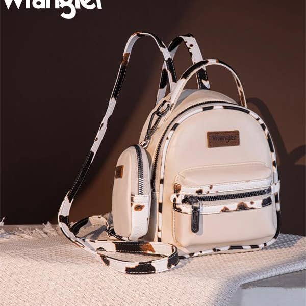 South End Clothing and Apparel L.L.C – wholesale Backpack – Women's – Wrangler Cow Print Mini Backpack Set1