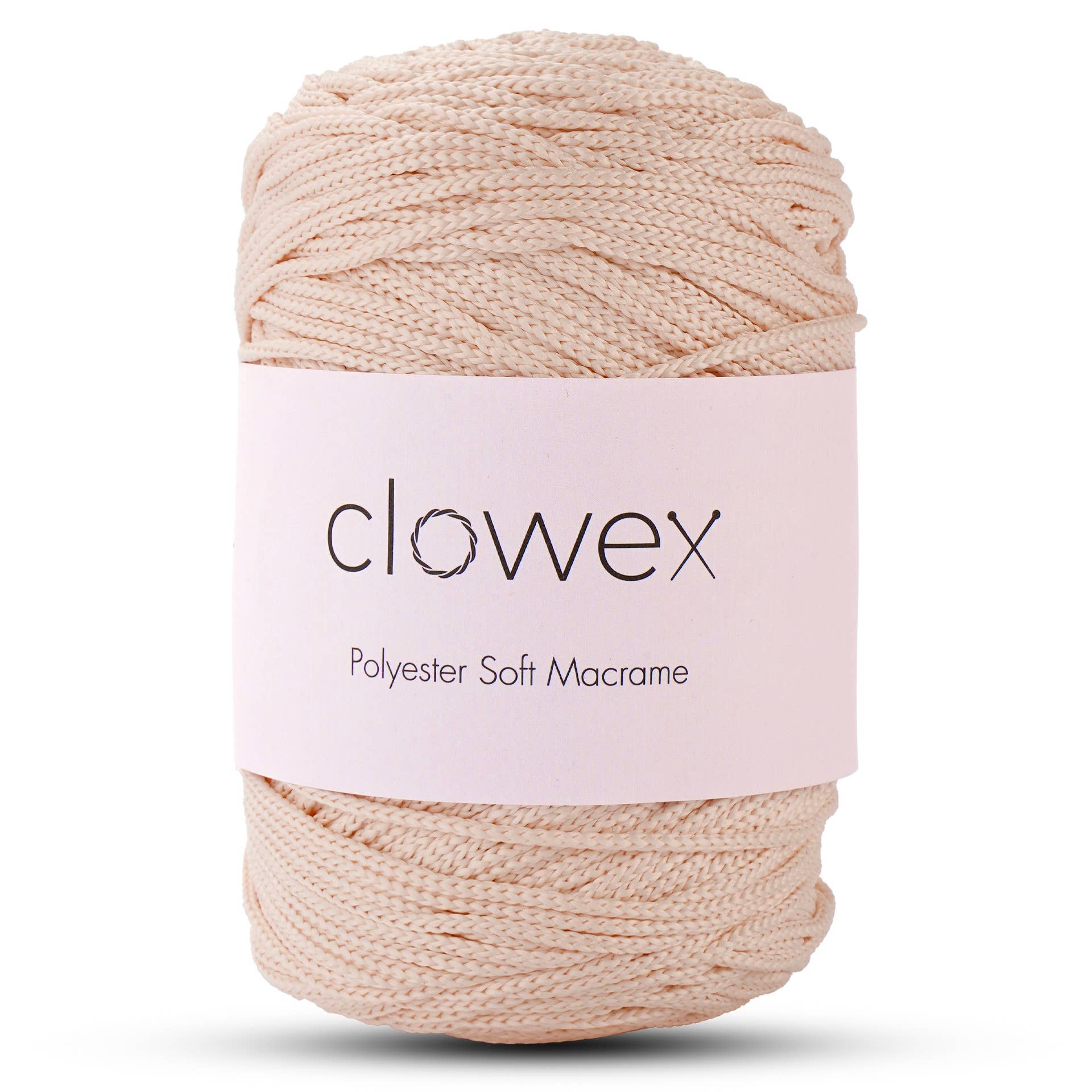 Clowex Textile LLC - Vente Fils à tricoter - Corde Macramé Douce en Polyester 2,5 mm, Fil de Corde Tressé Coloré2