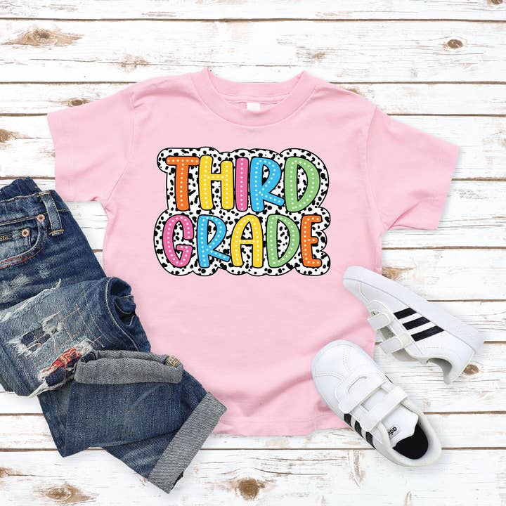 Girls 3rd Grade Back to School Graphic Tee for wholesale by Southern Attitude Designs Inc