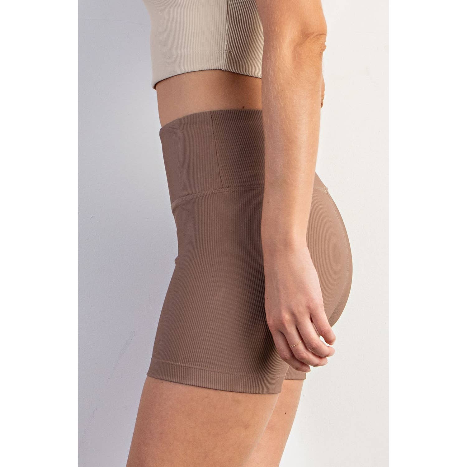 Rae Mode - Wholesale Athletic Shorts - Women's - NYLON RIB BIKER PANT WITH SIDE POCKETS5