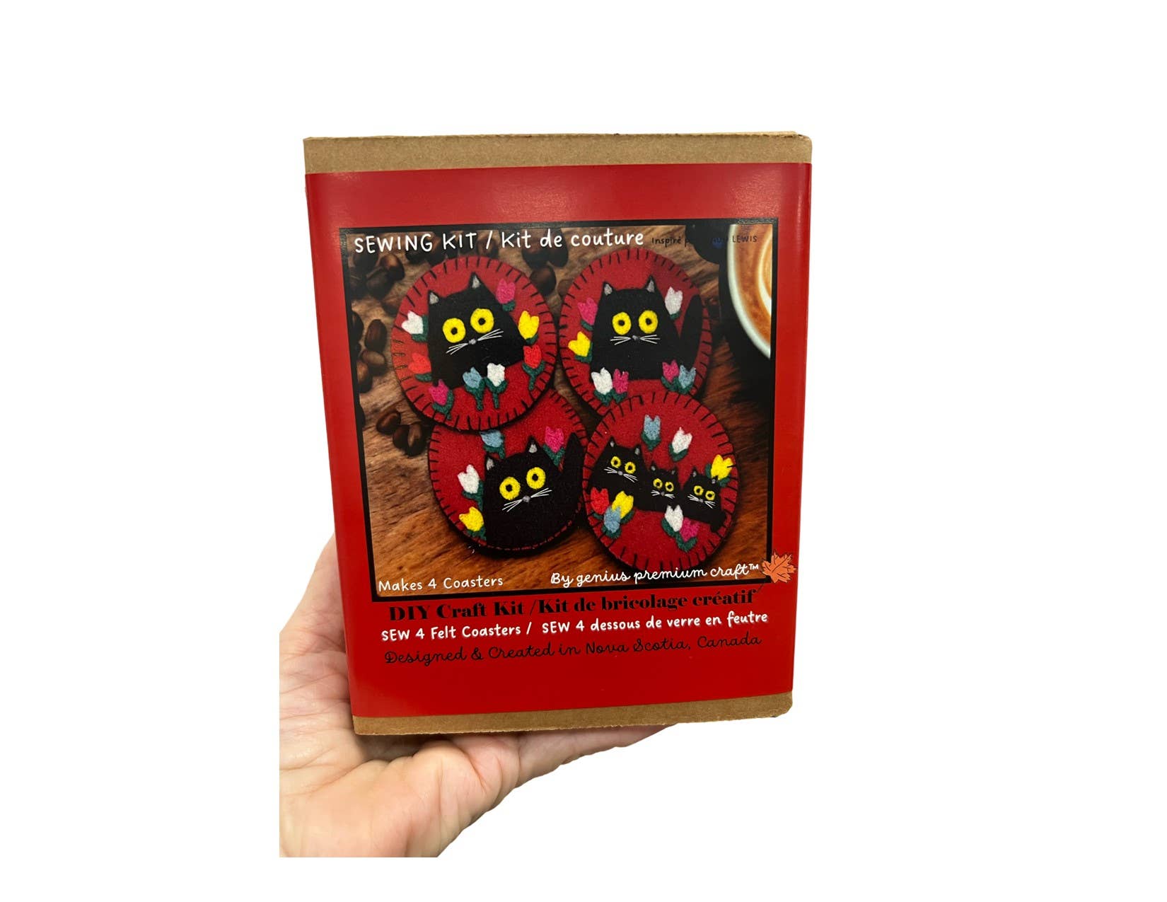 Genius Premium Craft - Wholesale DIY Craft Kit - Maud Lewis-Inspired Felt & Sew DIY Coaster Kits5