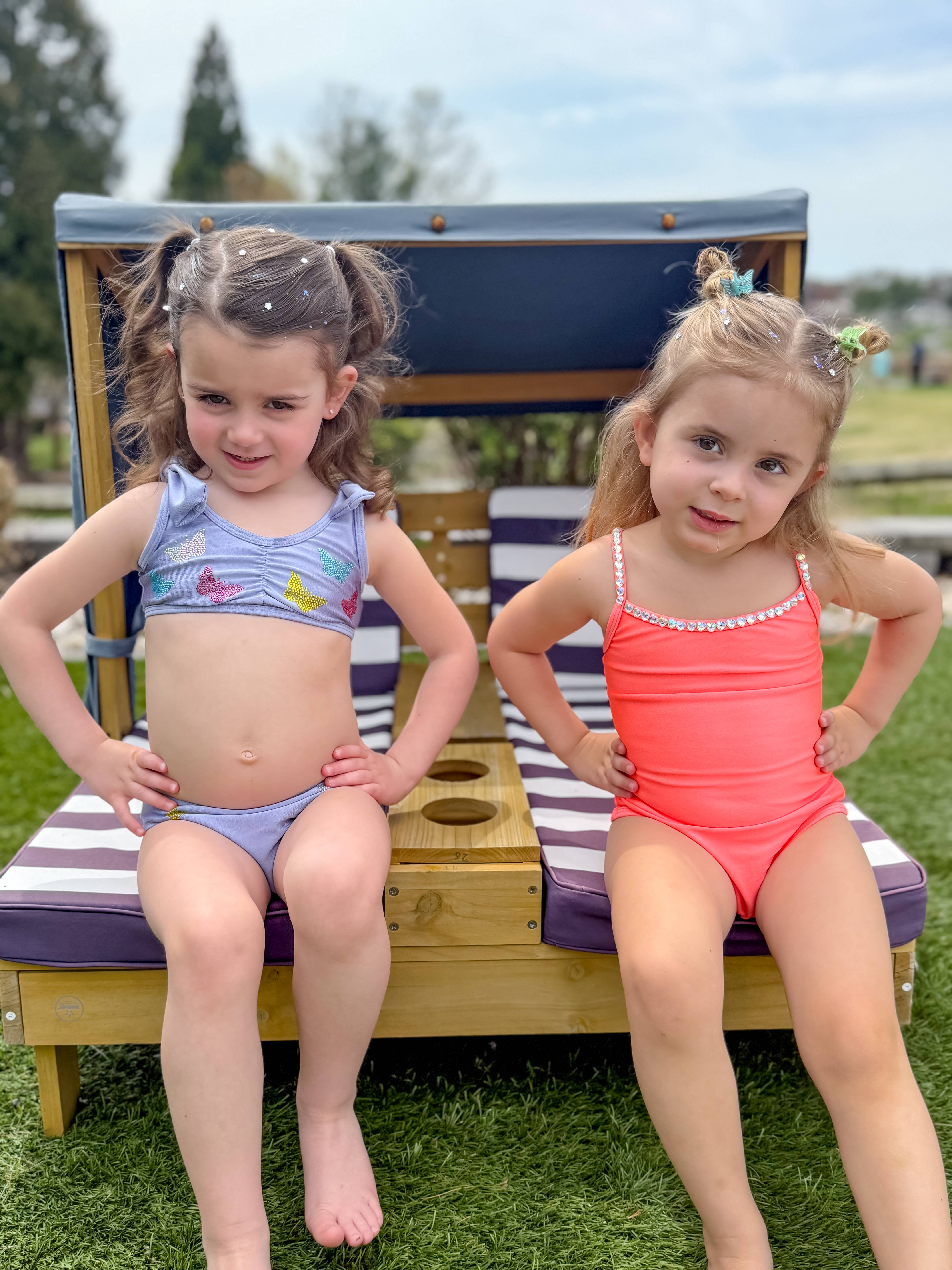 Ellie and Mila - Wholesale Two Piece Swimsuit - Kids - Gem Butterfly Swimsuit2
