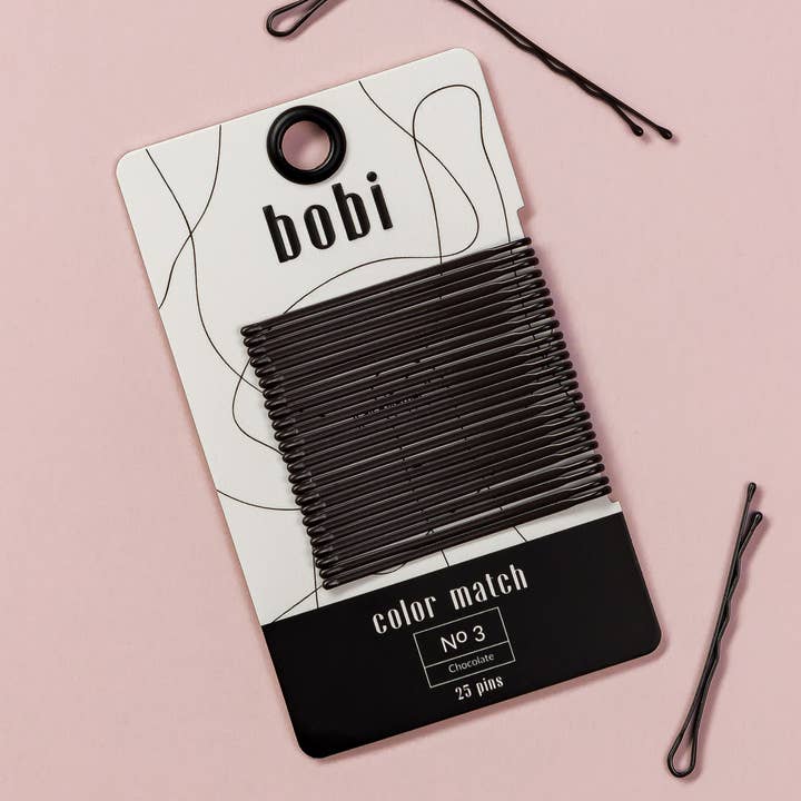 Chocolate #3 Decadent Brown Bobby Pins for wholesale by Bobi