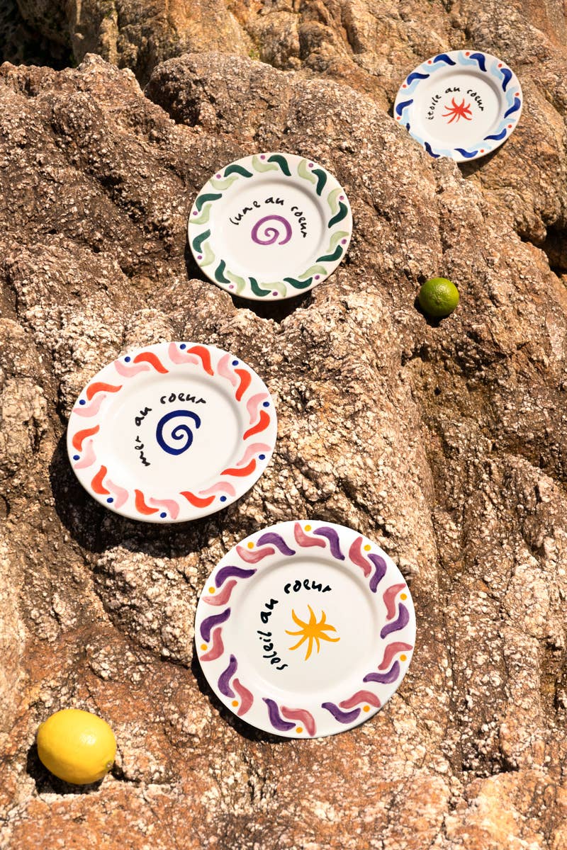 ACTOS - Wholesale Dinner Plate - Cala Secreta pink ceramic dessert plate  6