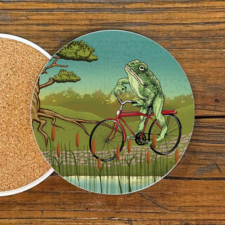 Two Little Fruits - Wholesale Coasters - Ceramic Coaster | Frog Coaster | Drink Coaster | Home Decor