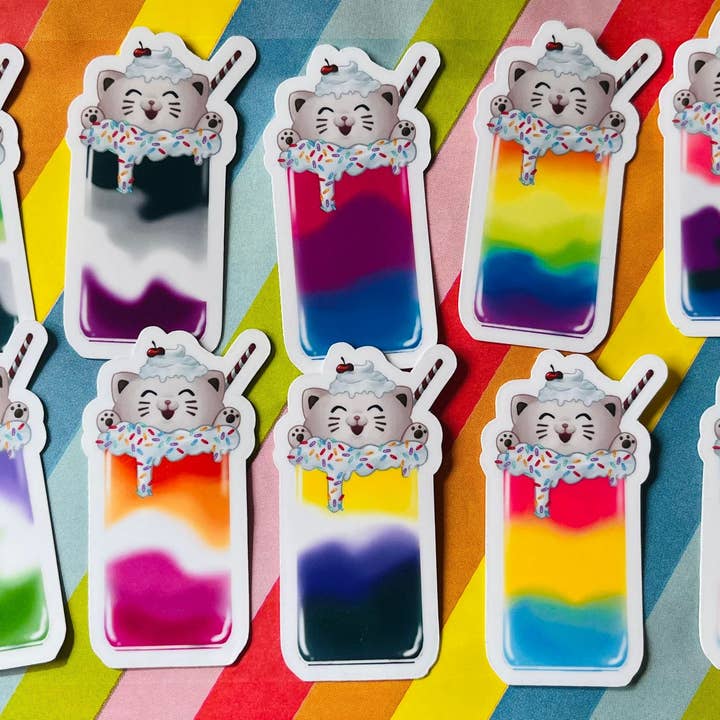 Pride Cat Smoothie-stickers voor wholesale door Peachful Creations