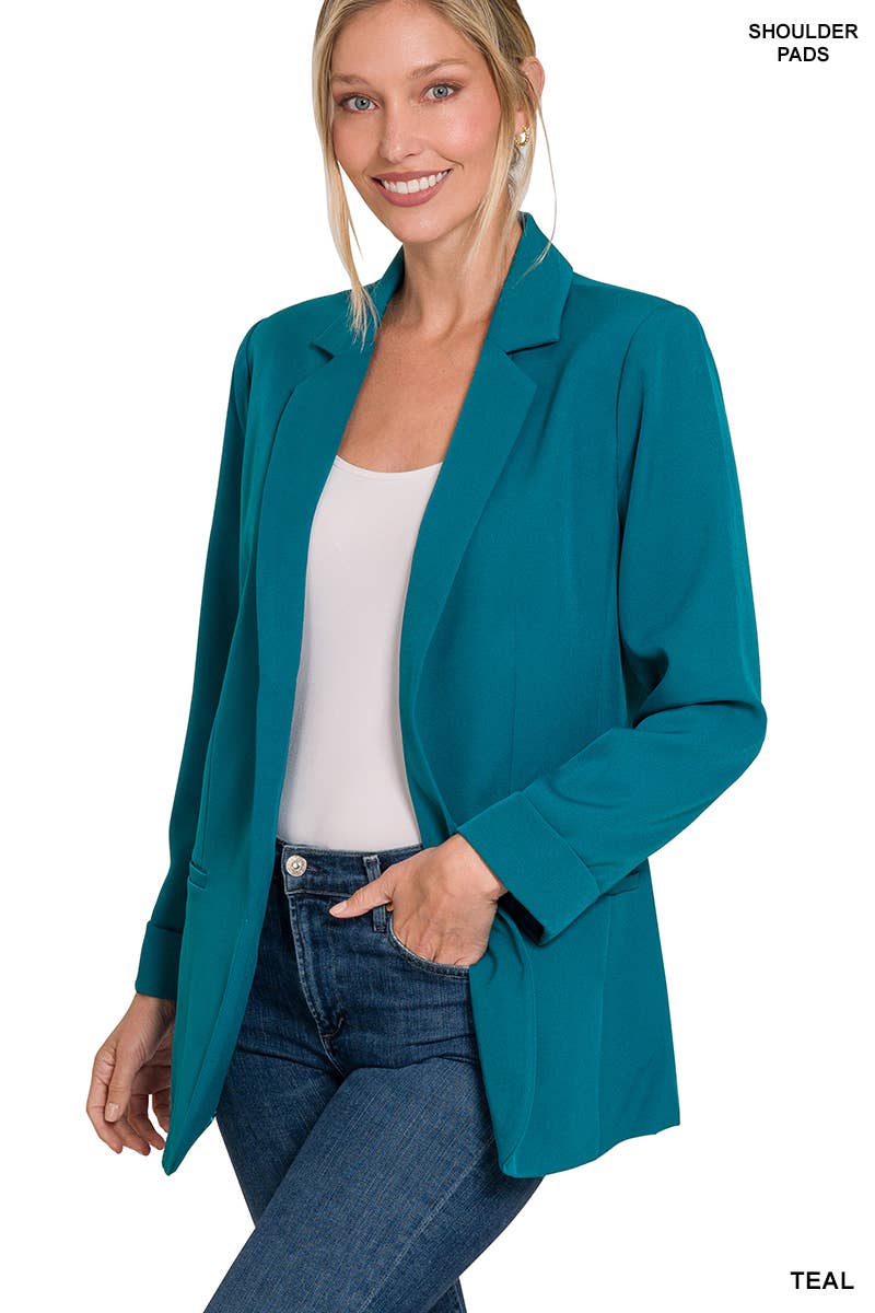 42POPS – Blazer - Mulher por atacado – Blazer Clássico Sólido Tecido26