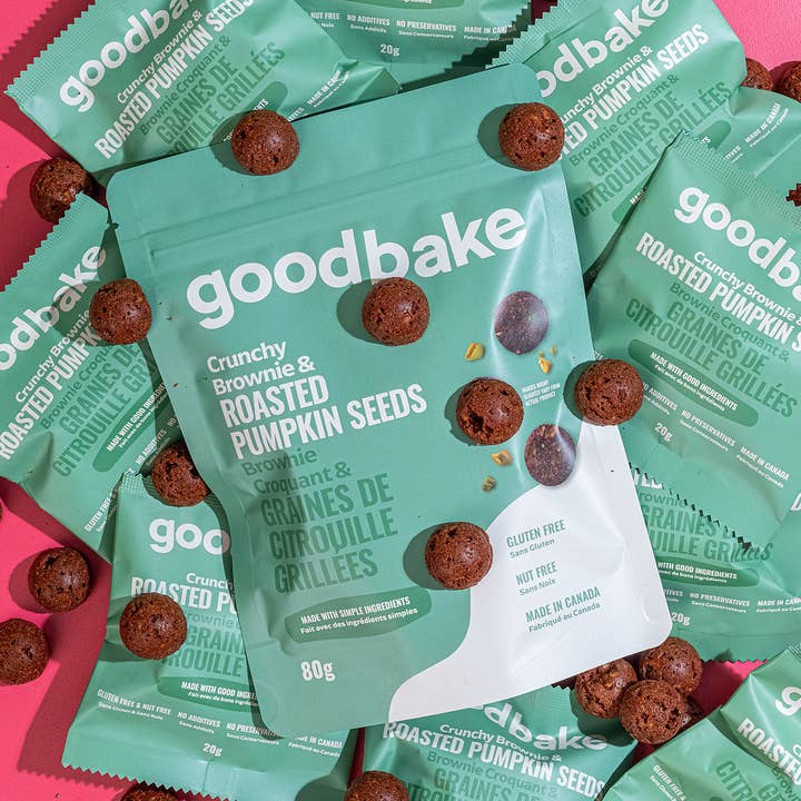 Goodbake - Wholesale Brownie - Roasted Pumpkin Seeds Crunchy Brownie Snack Pack (80gr)2