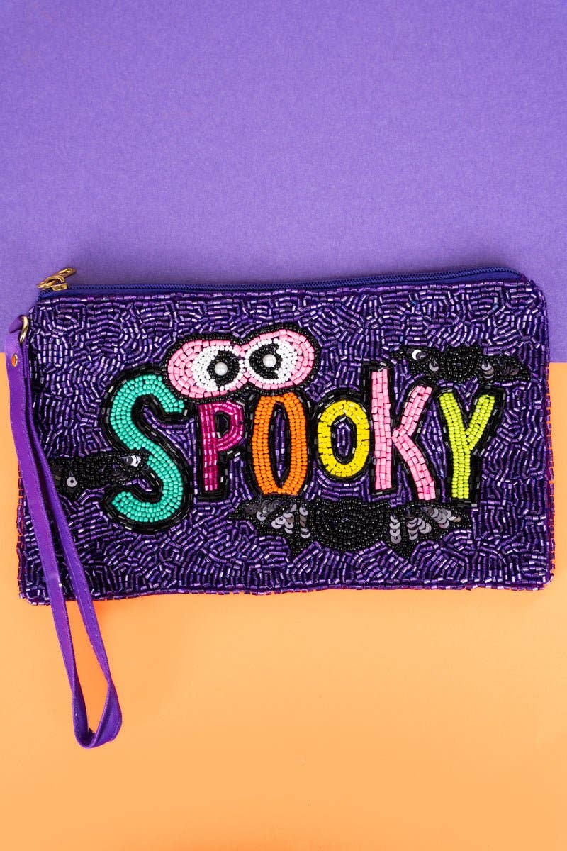 Wholesale Accessory Market - Wholesale Coin Purse - Women's - Viola 'Spooky' Purple Seed Bead Wristlet Coin Purse0