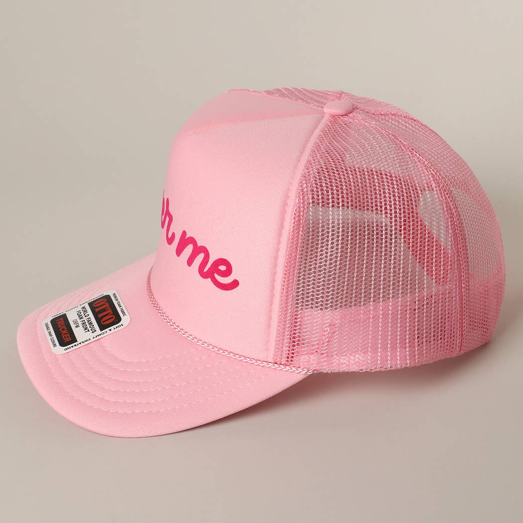 Fashion City – Engroshandel Trucker hat - Unisex – Øl Mig Tekst Printet Mesh Ryg Skum Trucker Kasket20