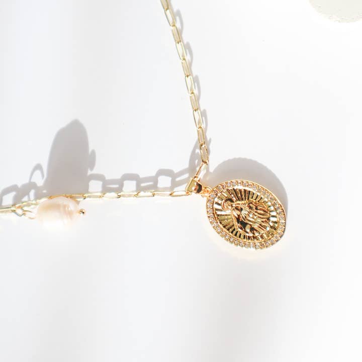 Colgante de la Virgen María de Navidad con perla de para venta al por mayor de CraftlyKaleido