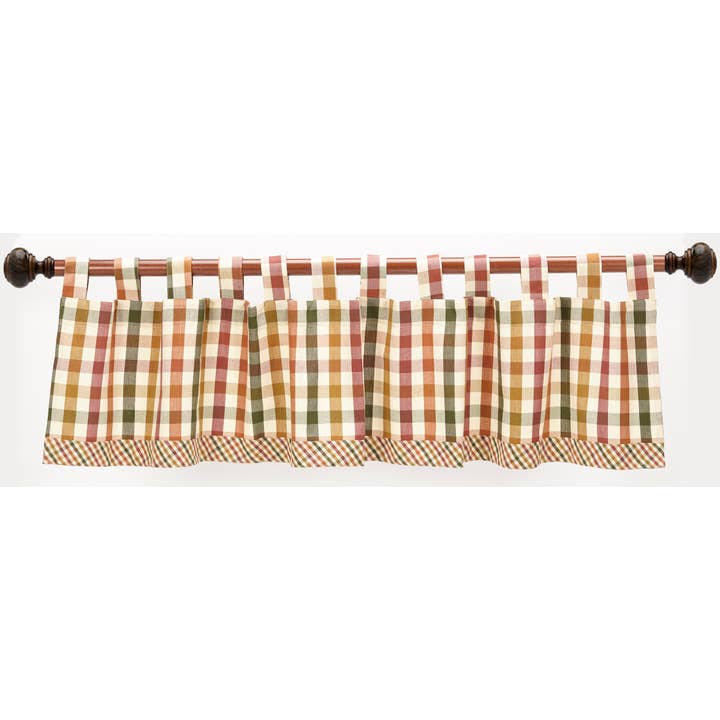 Tab Window Topper - Cambridge Check for wholesale by Accent Linen